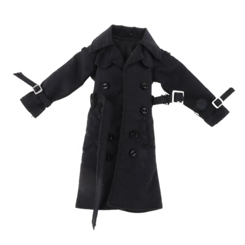 Gabardina de soldado 1/12 cortavientos elegante para figuras de coleccionista 2