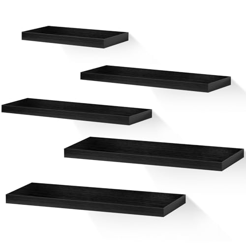 Wenqik Wood Floating Shelves 3 Sizes Wood Shelves for Wall Decor ...