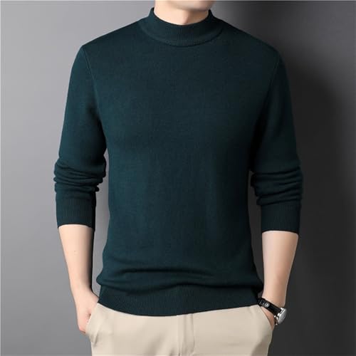 Mens Mock Turtleneck Pullover Sweater Long Sleeve Half Neck Knitted Sweaters Slim Fit Casual Plain Thermal Sweater2