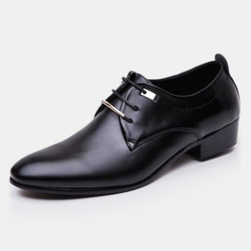 Men's Oxford Shoes Leather Dress Shoes Black2