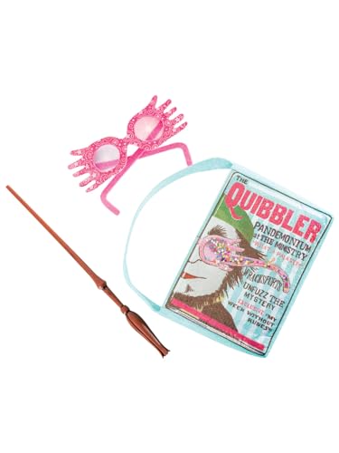 Rubies Set de accesorios Luna Lovegood para adultos y niños, Bolso con varifatas y gafas, Oficial Warner Harry Potter para Carnaval, Halloween, Navidad y cumpleaños