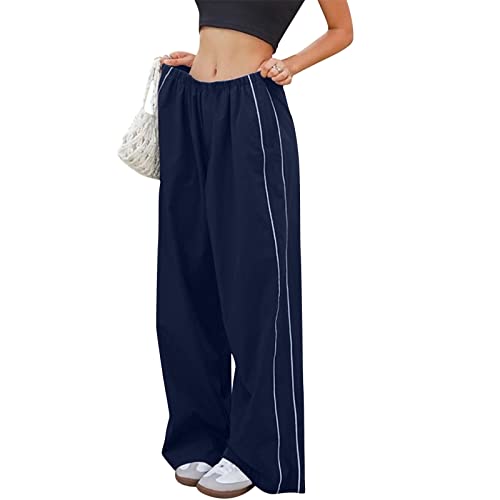 Puimentiua Y2K Parachute Pants Track Pants Women Cargohose Damen Baggy...