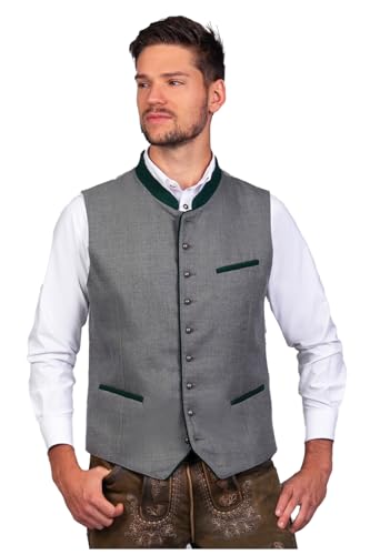 Edelnice Trachtenmode elegante Trachten Weste Bastian aus Wolle in grau Gr. 46-66