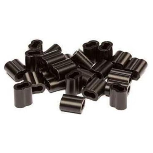 Rig'Em Right Waterfowl Black Aluminum Decoy Cord Crimps - 1/8