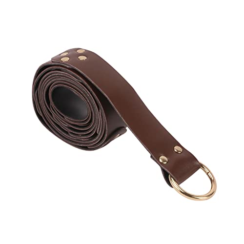 MYAYD PU Leather Medieval Renaissance Viking Retro Pirate Sword Belt Accessories for Men Women with Button decorations4