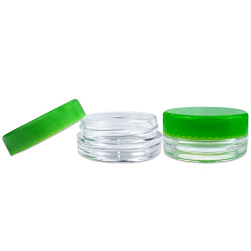image for Beauticom 3g/3ml (0.1 Fl Oz) Round Clear Plastic Jars with Round Top L