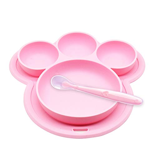 PandaEar Set 4 Cucchiai e Forchette in Silicone per Bambini