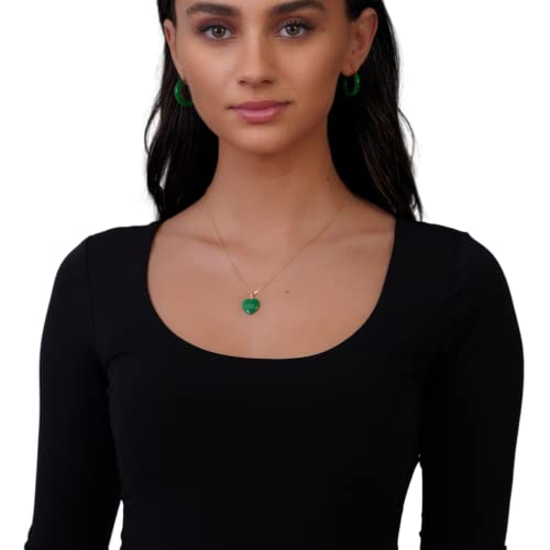 Real Jade Pendant - Jade Charms For Necklaces - Jade Charm Pendant - The Jade Pendant - Jade Pendants for Women - Jade Gemstone Pendant - Jade Stone Pendant - Jade Jewelry - Heart Pendant3