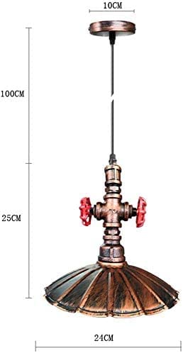 Lámpara colgante E27 de hierro forjado industrial retro para techo 2