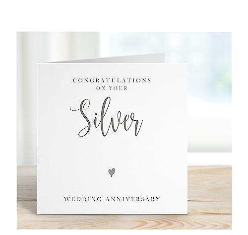 Silver 25th Wedding Anniversary Card 25 years Silver Anniversary Card twenty-five years 25th Anniversary Happy Couple
