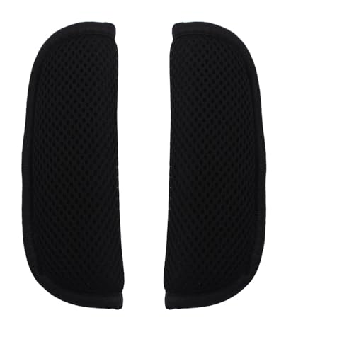2 Pacchetti Coperture Fregole Auto/Culla, Morbide Guaine Cinture Sicurezza Universali per Neonati/Bambini, Foderini Spalla per Carrozze/Passeggeri (Nero)