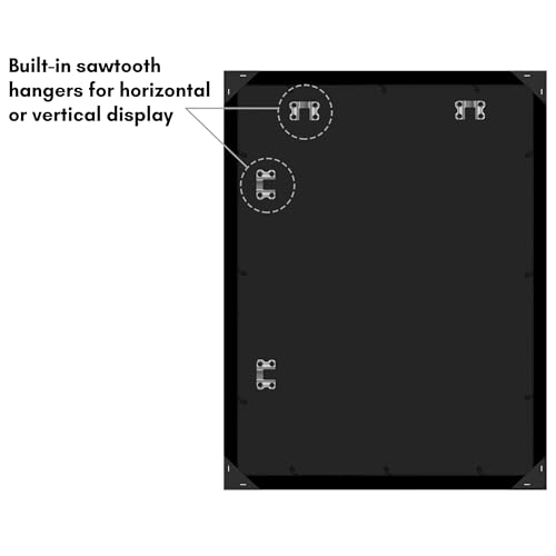 Americanflat 19x25 Poster Frame with Polished Plexiglass - Black Picture Frame - Wide Photo Frames Made of Engineered Wood for Vertical or Horizontal Wall Display - Epic Collection - Black