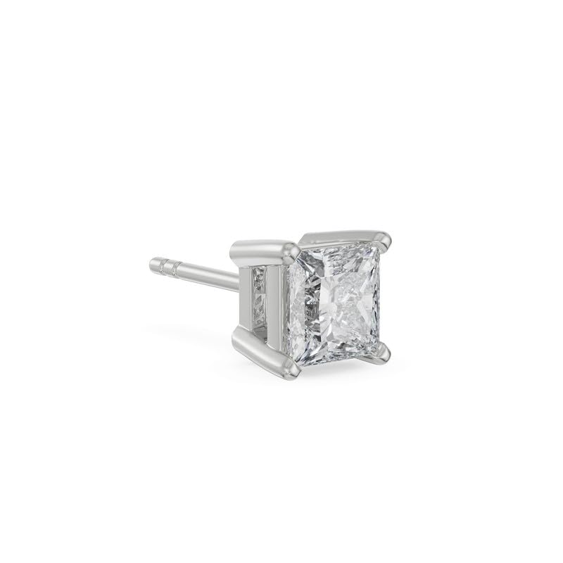 Ivy Lab-Grown Diamond Solitaire Stud Earrings for Men – White Gold, One Size-image-38