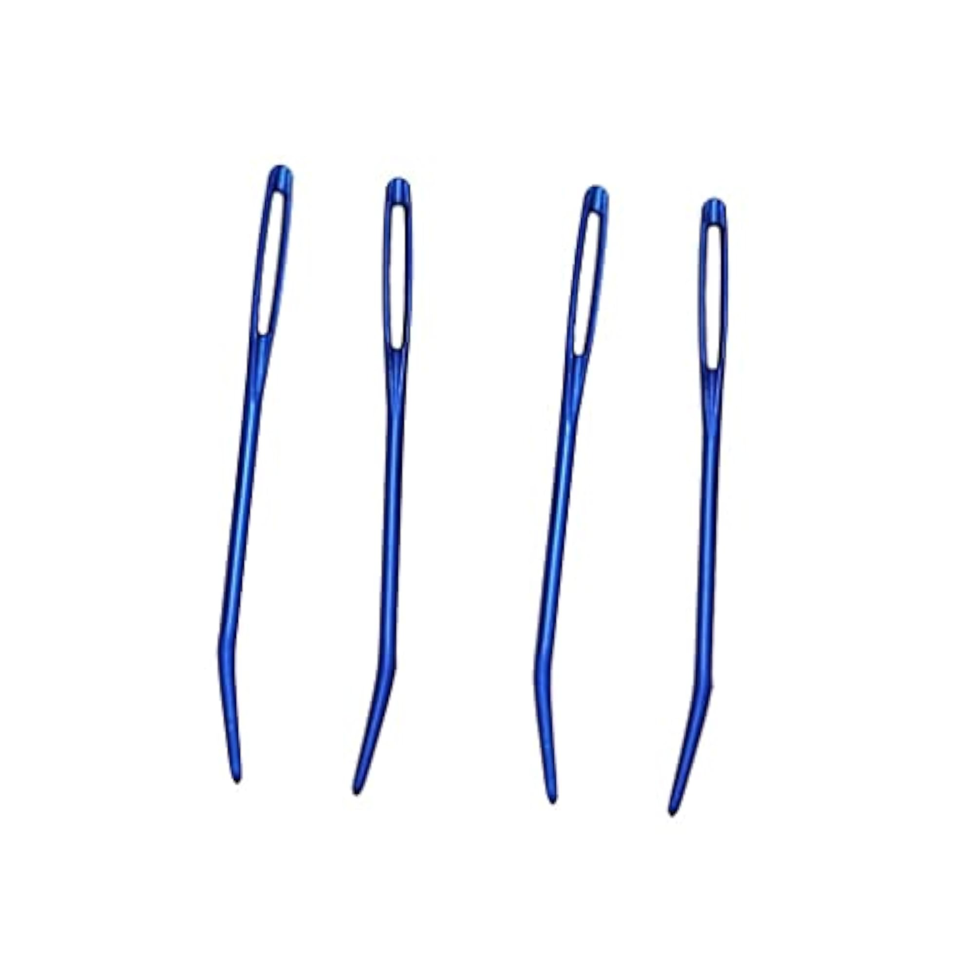4pcs Aluminium Large-Eye Bent Tip Tapestry Darning Needles
