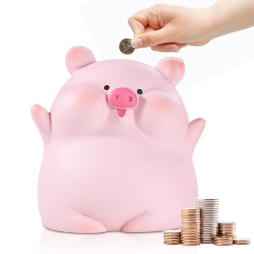 Tirelire, Tirelire Cochon, Tirelire Cochon Originale, Tirelire Créative, pour Garçons Filles, pour la Maison Chambre Décorations, 16.5 x 14 x 15.5 cm