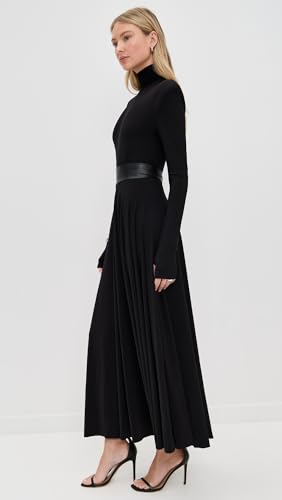 Norma Kamali Women's Shoulder Pad Turtle Flared Dress4