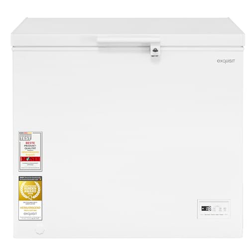 Exquisit Gefriertruhe GT5201-HE-040E - 198 l Gefrierschrank mit Schloss