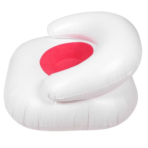 ERINGOGO Sillón Inflable Pequeño de PVC Respaldo en Forma de Corazón Sofá Plegable Portátil Rojo para Interior y Exterior Sofá Cama Perezoso Ligero Adecuado para Camping y Descanso