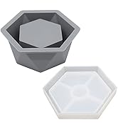 Silicone Molds for Concrete Succulent Pot and Tray DIY, Hexagon Shape
