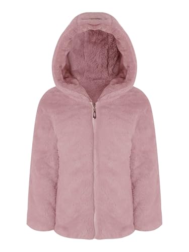 Jhaoyu Kids Girls Fleece Thermal Jacket Long Sleeve Hooded Zipper Coats Faux Fur Overcoats for Winter Warm Outerwear3