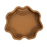 INOOMP Wassernapf für Reptilien Wanne Reptilien-Badebecken Wasserschale für Reptilienbecken Bartagamenbad Schildkröte Badepool Reptilienwasserbecken Abs Light Brown