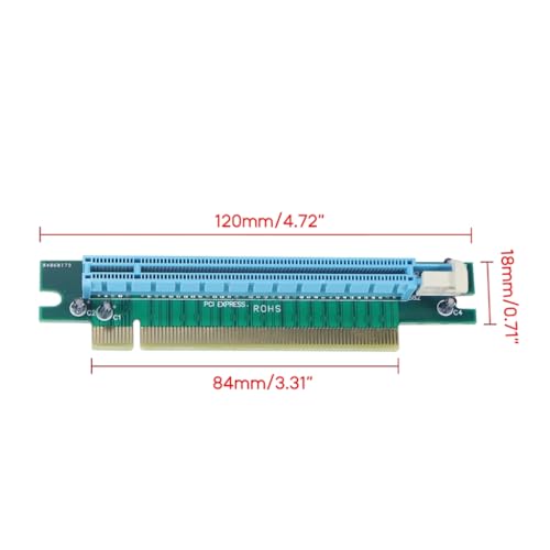 Adaptador PCIE Express 16X en ángulo de 90 grados para chasis de computadora 1U miniatura 7