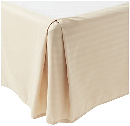 Image of Sweet Home Collection 8 Piece Bed In A Bag with Dobby Stripe Comforter, Sheet Set, Bed Skirt, and Sham Set - Queen - Beige