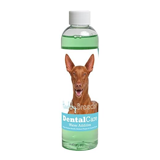 Healthy Breeds Dog Dental Care Water Additive for Pharaoh Hound - Helps Freshen Breath, Reduce Plaque & Control Tartar - Mint Flavor - 8 oz