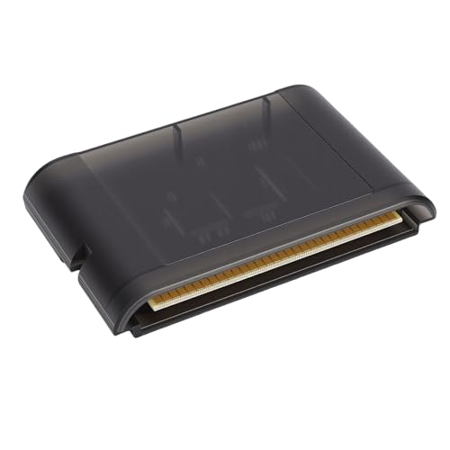 Tosuny Tarjeta de Juego 4000 en 1, Cartucho de Juego para Mega Drive/Master System/consola de Juegos 32X, Memoria Integrada de 8 GB, para Consolas de Juegos MD1 MD2 MD3 CD X 32X (Negro transparente)