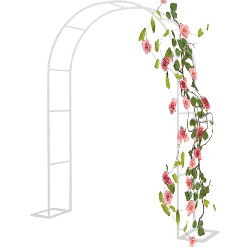 Treillis d'arche de jardin robuste en métal pour pergola extérieure de style intemporel