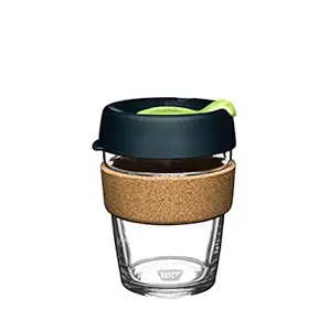 KeepCup Brew Cork, Reusable Glass Cup, Medium 12oz/340mls, Deep