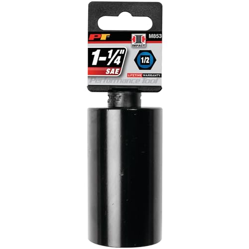 Image of Performance Tool M853 1 /2-Inch Drive 6-Point Impact Socket, 1-1 /4-Inch for Heavy-Duty Applications with Increased Torque and Durability