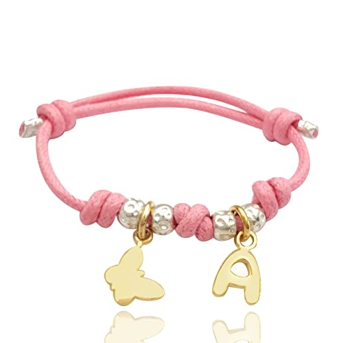 Bracciale Con Charm Farfalla Rosa Per 12° Compleanno - Regalo Per Bambina Con Scatola E Biglietto