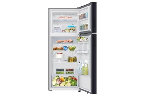 Image of Samsung 396 L, 2 Star, Convertible 5-in-1, Digital Inverter, Frost Free Double Door, Bespoke AI WiFi Refrigerator (RT41HB6A4222HL, Glass Finish, Clean Black, 2026 Model)