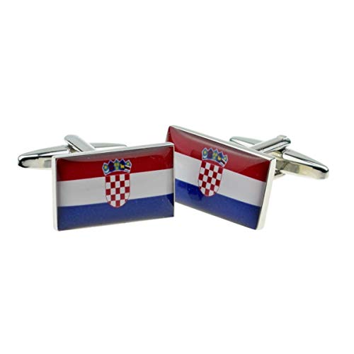 Mancuernillas de Hombre Bandera de Croacia miniatura 1