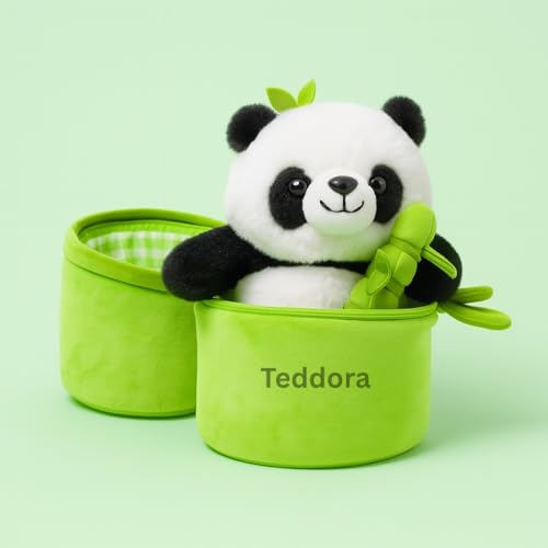 Image of Bamboo Panda Soft Toy for Girls Boys Kids, Animal Plush Stuffed Baby Teddy Gift Birthday, 25 cm
