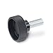 JW Winco Nylon Plastic Hollow Knob, Knurled, Steel Threaded Stud, M8 x 1.25 Thread Size x 25mm Thread Length, 30mm Head Diameter (Pack of 1)