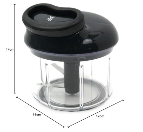 Foto von WMF Gourmet Gemüseschneider manuell mit Seilzug, Multizerkleinerer manuell 900ml, ideal für Gemüse, Zwiebeln, Knoblauch, Nüsse, Kräuter oder Obst, Kunststoff