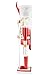 Clever Creations Red Candyman 15 Inch Traditional Wooden Nutcracker, Festive Christmas Décor for Shelves and Tables