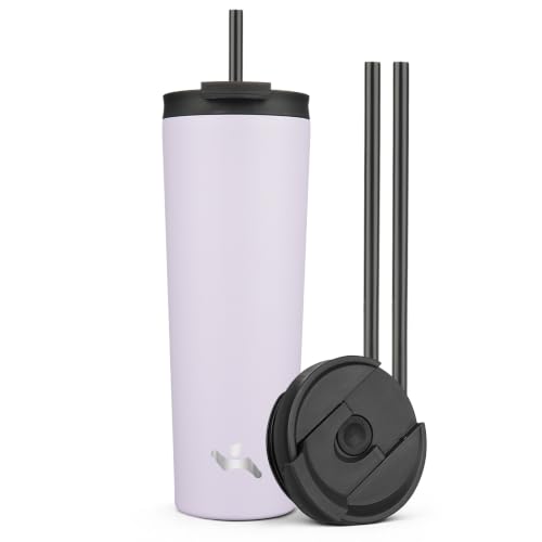 Image of Konokyo 30 oz Insulated Tumbler Water Bottle with Straw Lid, Taro