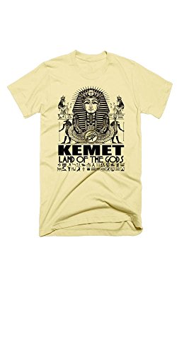 Warface Apparel Egyptian Pharoah T Shirt Ancient Kemet Hieroglyphics Maat Egypt Tan Tee (Large)