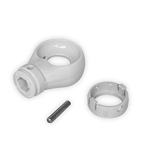 Preisvergleich Produktbild DIWARO.® Kugelöse aus Kunststoff / RAL 7035 (grau) / Bohrung 10mm Innensechskant / Querbohrung 4mm / Kegelradgetriebe, Schneckengetriebe, Markise