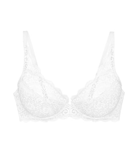 Triumph Damen BH Amourette W, mit Bügel, ohne Polsterung, Verstellbare Träger, 85D, Weiß – Ansicht 5