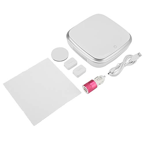 DOACT Car Air Purifier, USB Portable Air Filter Negative Ion Air Freshener Formaldehyde PM2.5 Cleaner Deodorizer Ultra-thin Home Office Air Purifier White