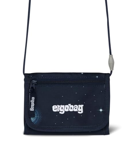 ergobag Brustbeutel Kleingeldfach, mit Sichtfenster, Geldbeutel für Kinder, zum Umhängen, mit Klettverschluss KoBärnikus - Dunkelblau