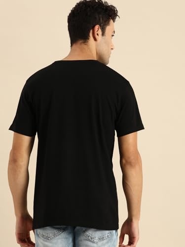 Image of Bewakoof Women's Typography 100% Cotton T-Shirt - Boyfriend Fit, Round Neck, Half Sleeves