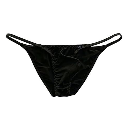 COMLIFE Men's Cheeky See-Through Ice Silk Briefs Sexy Low Waisted Raised Pouch Triangle Panty2