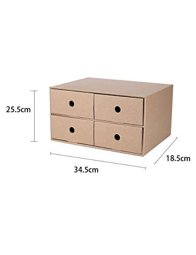 Preisvergleich Produktbild Schreibtischlampe Papieraktenschrank-4 Schublade Sortierschrank Schrank-Aktenschrank Aufbewahrungsbox - 34,5 x 25,5 x 18,5 cm