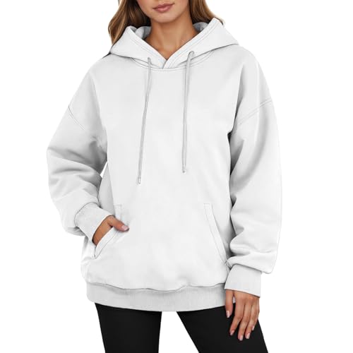 2025 Sweat à Capuche Décontracté pour Homme Manches Longues Confortable Chaud Doublure Polaire Hiver avec Poche à Cordon de Serrage Usage Quotidien Pull...