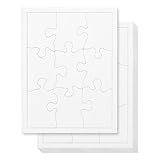 Hygloss Products Blank Jigsaw Puzzle – Compoz-A-Puzzle – 4 x 5.5 Inch - 9 Pieces, 12 Puzzles